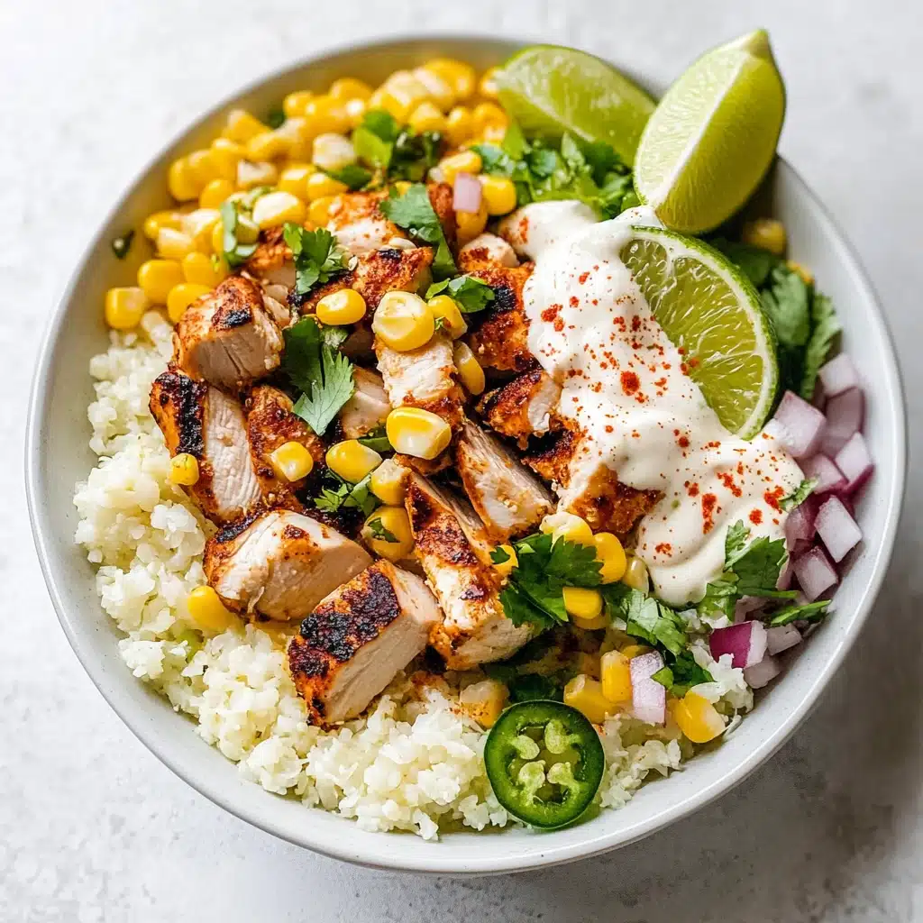 Grilled Street Corn Chicken Rice Bowl Recipe - Recipe Image