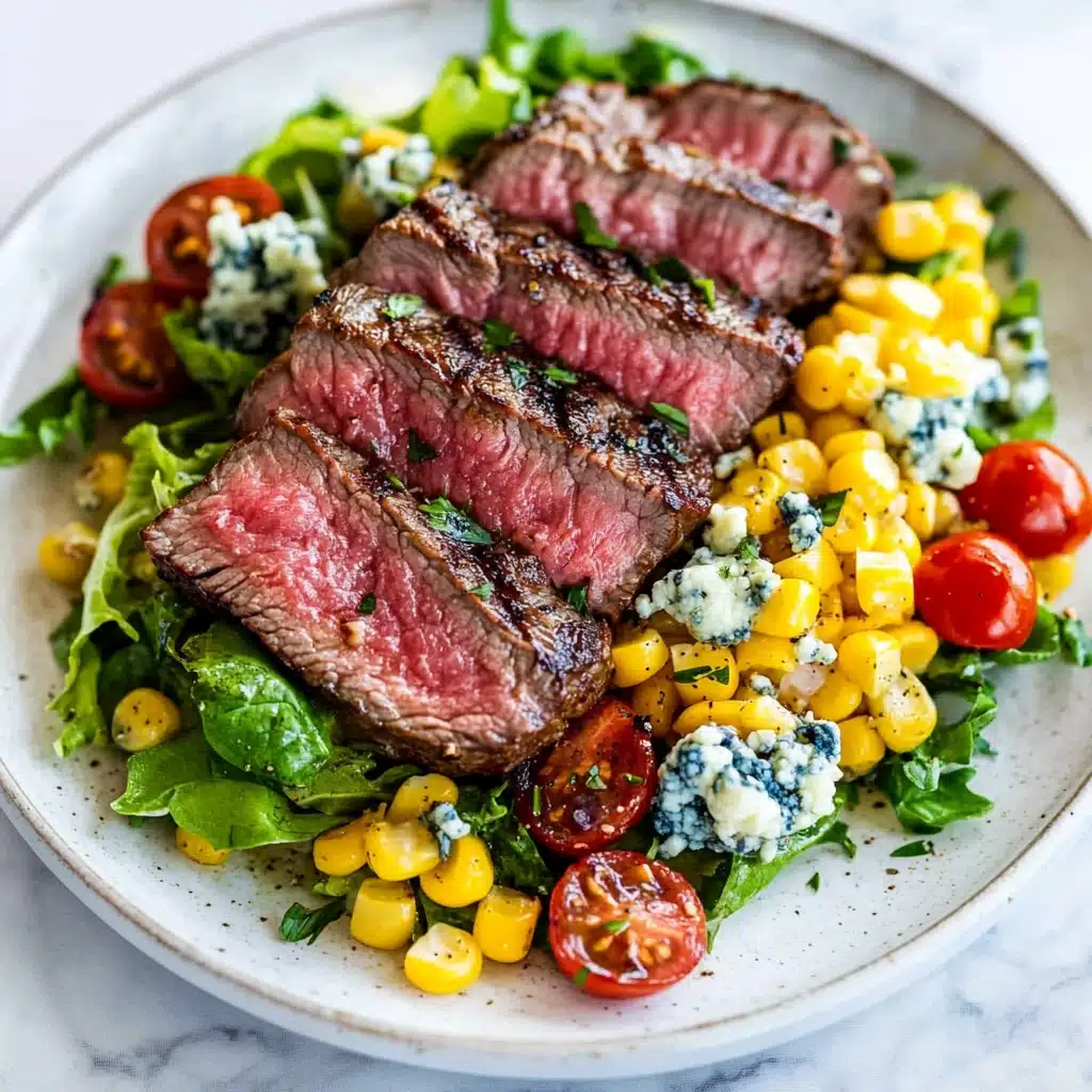 Grilled Balsamic Steak Salad with Gorgonzola Corn Recipe - Recipe Image