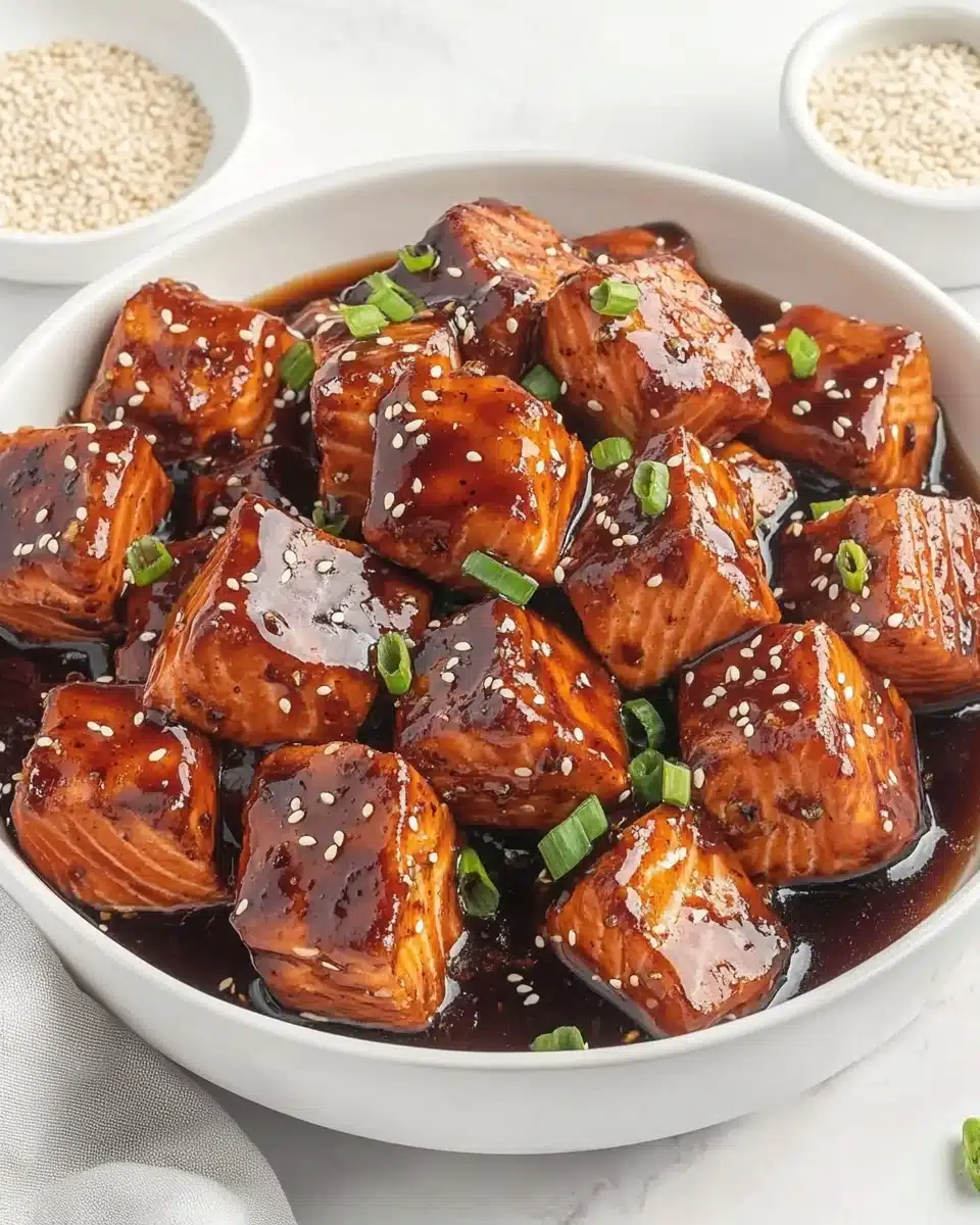 Crispy Honey Garlic Salmon Bites Recipe