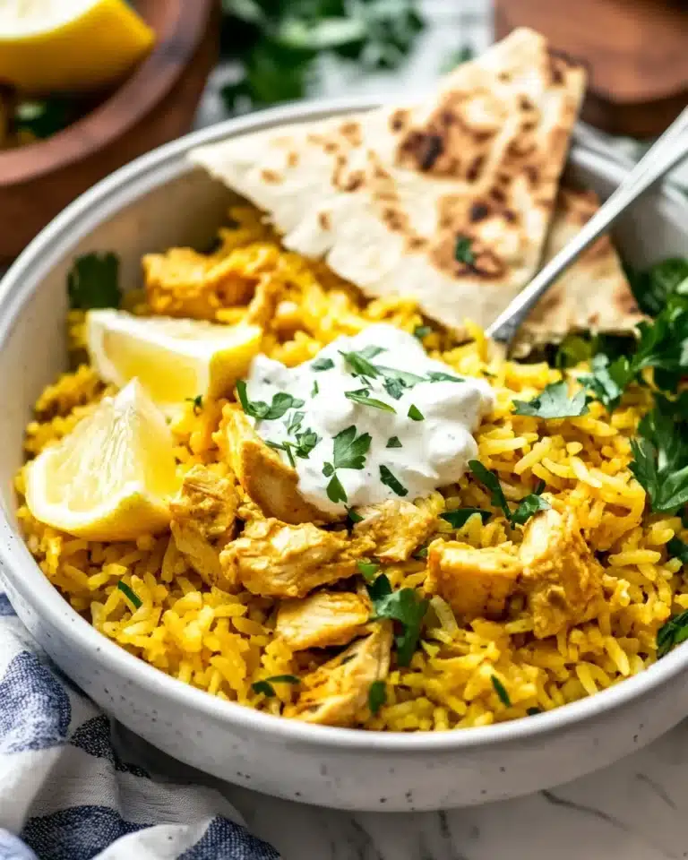 Greek-inspired One-Pan Chicken and Rice Recipe