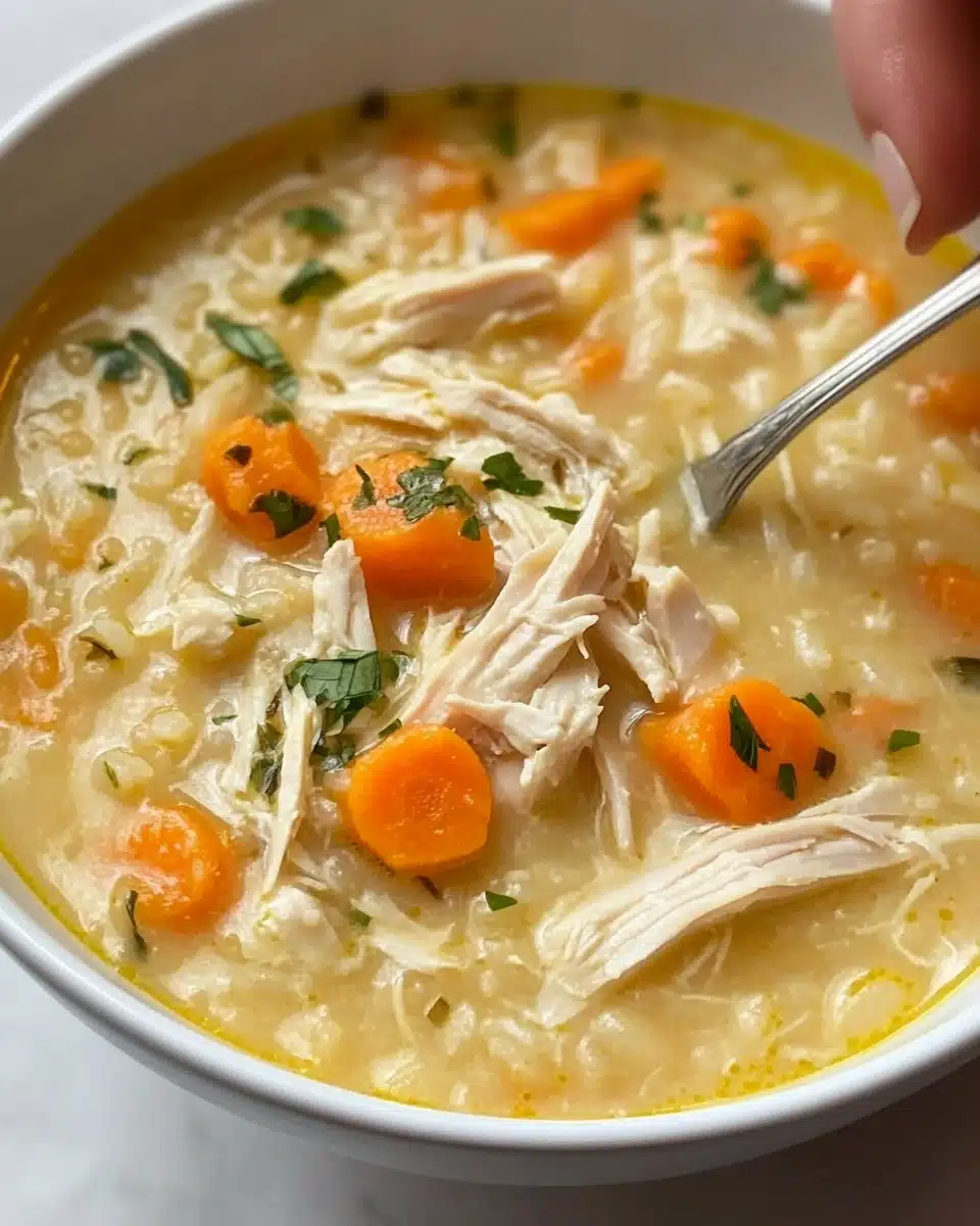 Lemony Chicken Orzo Soup Recipe