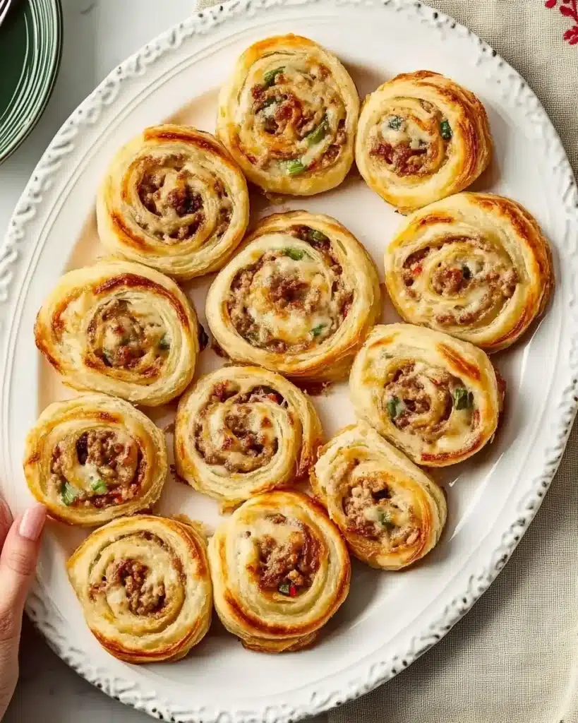 Savory Sausage Cream Cheese Pinwheels Recipe