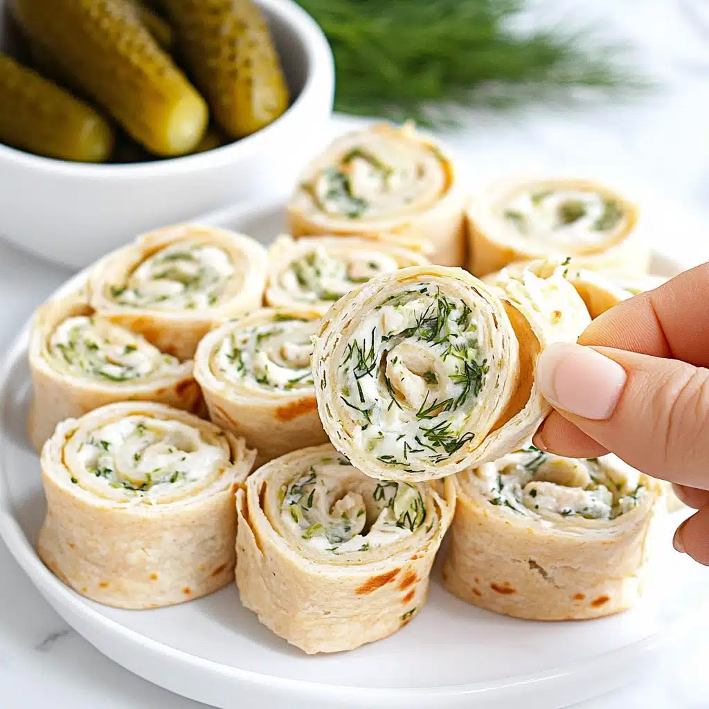 Dill Pickle Cream Cheese Pinwheels Recipe - Recipe Image