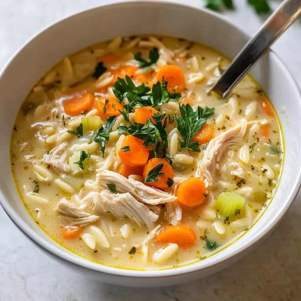 Lemony Chicken Orzo Soup Recipe - Recipe Image