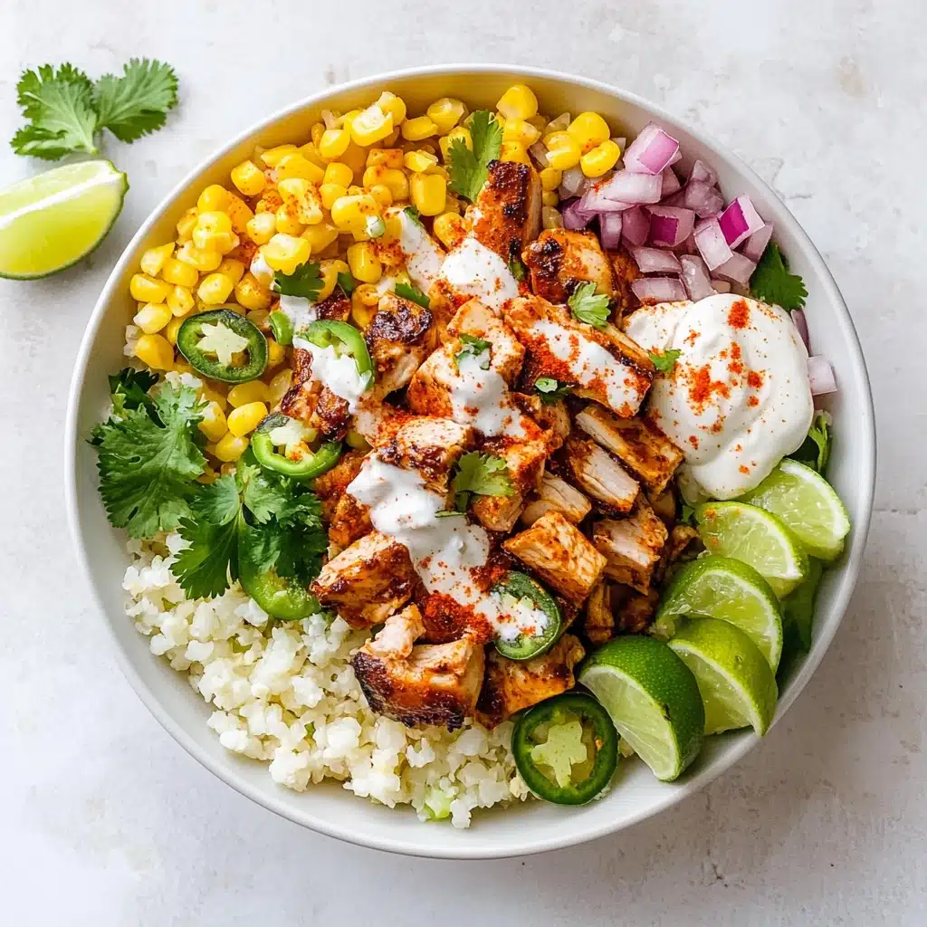 Grilled Street Corn Chicken Rice Bowl Recipe - Recipe Image