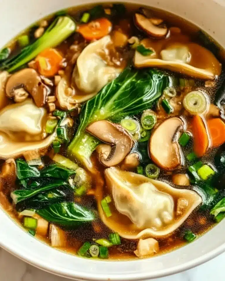 Savory Potsticker and Bok Choy Soup Recipe
