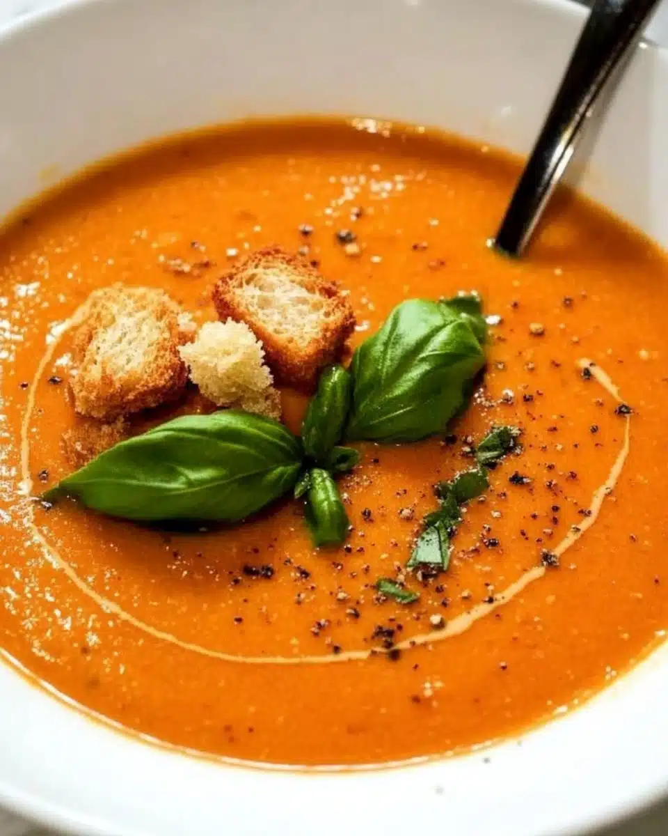 Creamy Parmesan Tomato Basil Soup Recipe