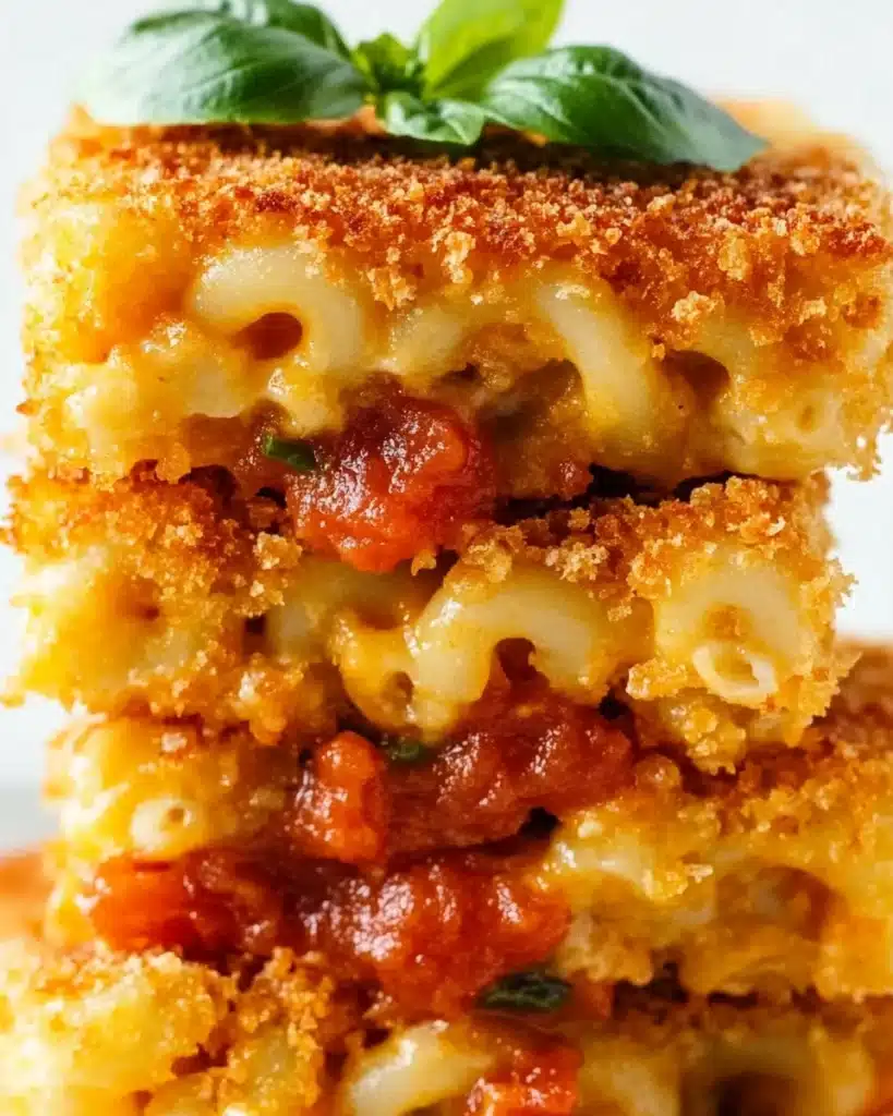 Crispy Mac & Cheese Bites with Sweet Basil Marinara Recipe