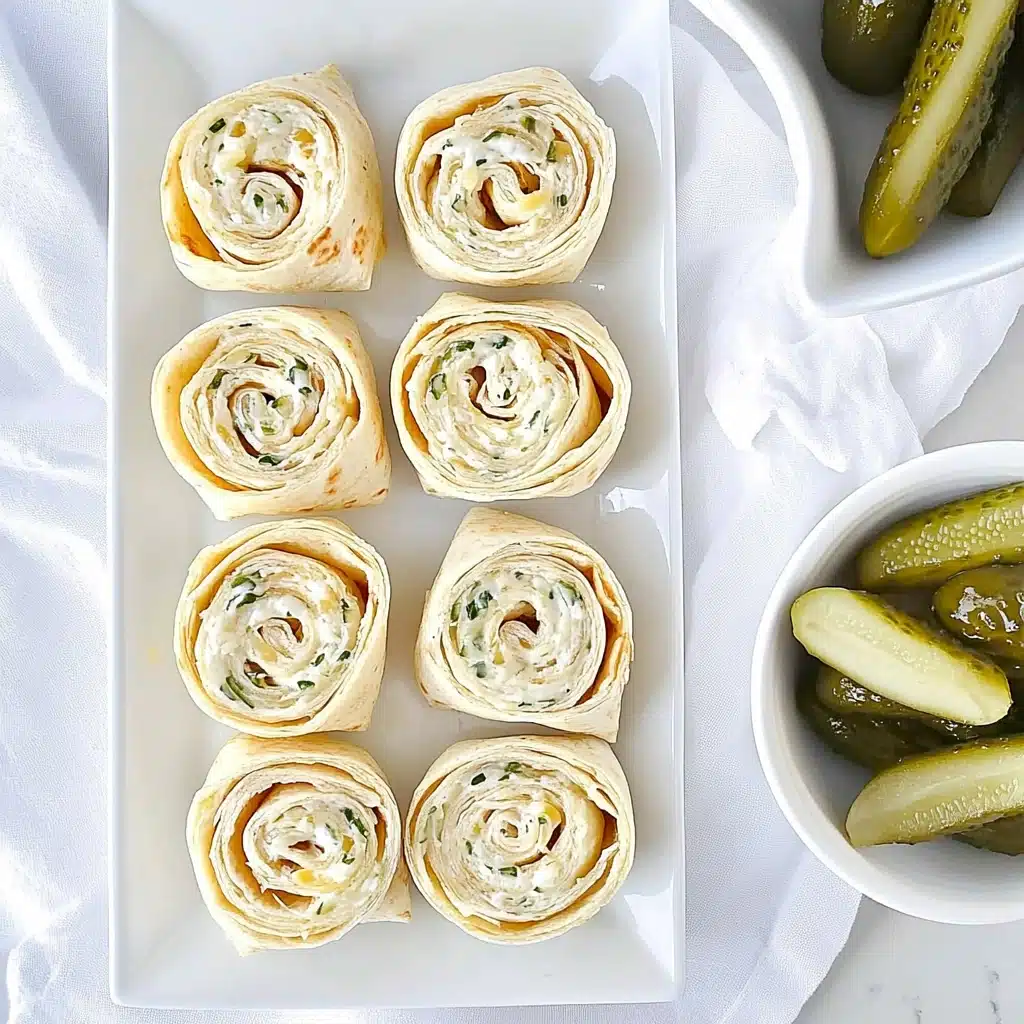 Dill Pickle Cream Cheese Pinwheels Recipe - Recipe Image