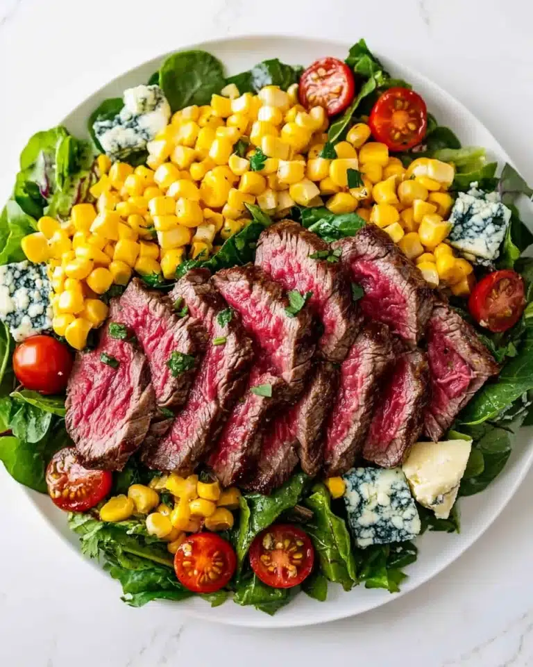 Grilled Balsamic Steak Salad with Gorgonzola Corn Recipe