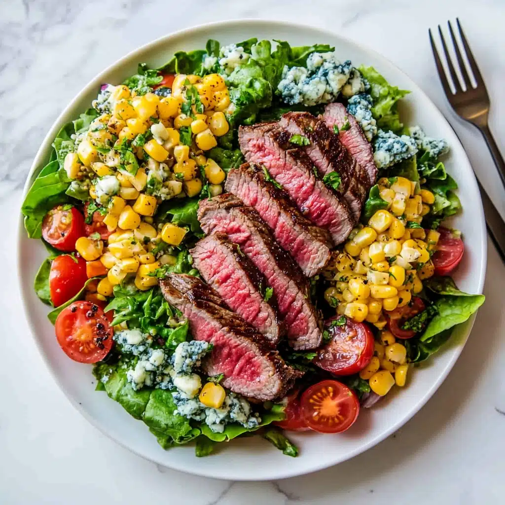 Grilled Balsamic Steak Salad with Gorgonzola Corn Recipe - Recipe Image