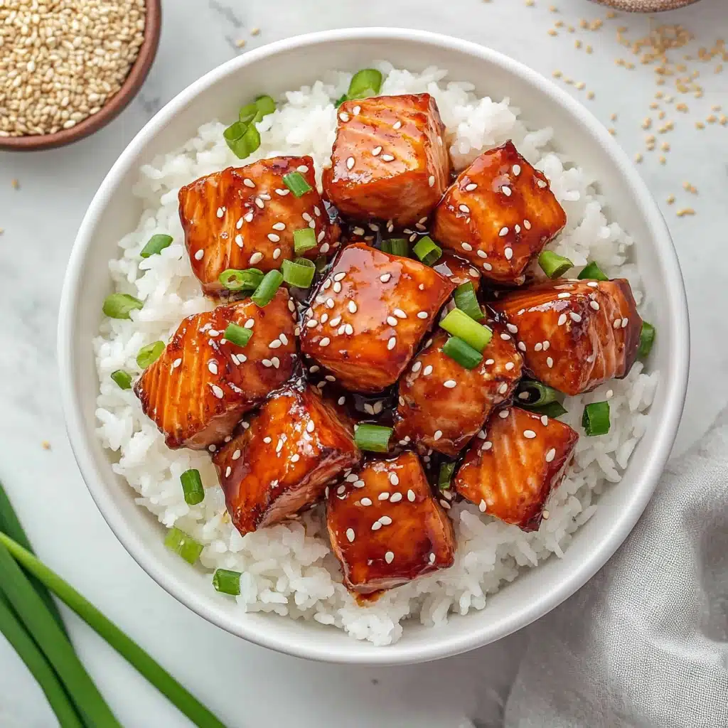 Crispy Honey Garlic Salmon Bites Recipe - Recipe Image