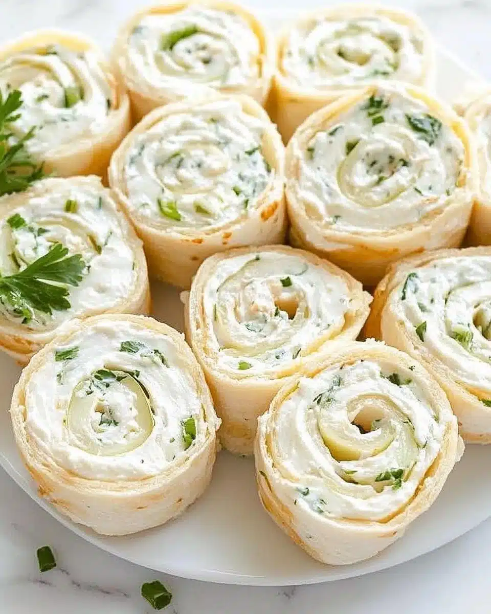 Dill Pickle Cream Cheese Pinwheels Recipe