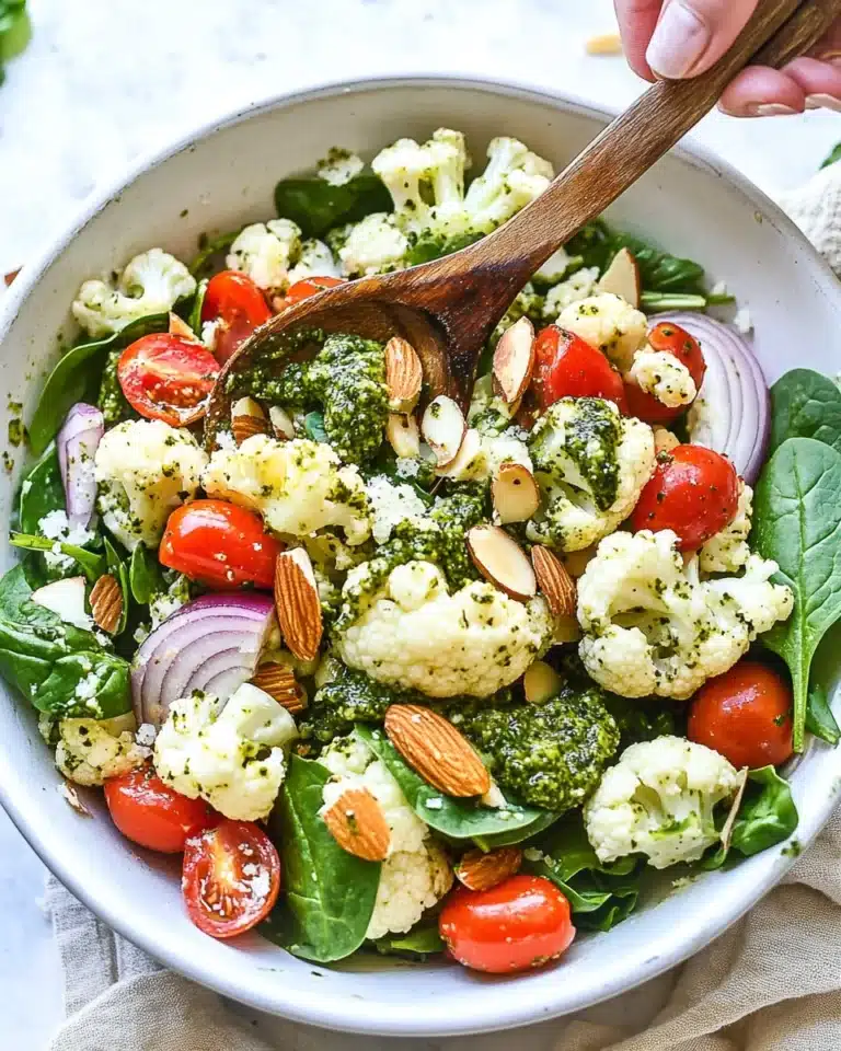 Pesto Parmesan Cauliflower Salad Recipe