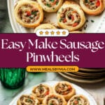 Savory Sausage Cream Cheese Pinwheels Recipe