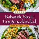 Grilled Balsamic Steak Salad with Gorgonzola Corn Recipe