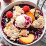 Easy Peach and Raspberry Cobbler Recipe