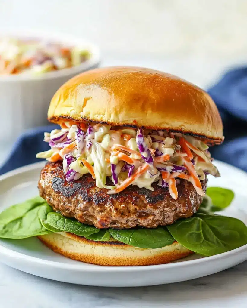 BBQ Turkey Burgers with Slaw Recipe