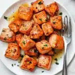 Air Fryer Salmon Bites (Lemon Garlic Butter) Recipe