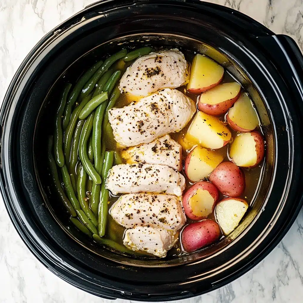 Crockpot Chicken, Potatoes and Green Beans Recipe - Recipe Image