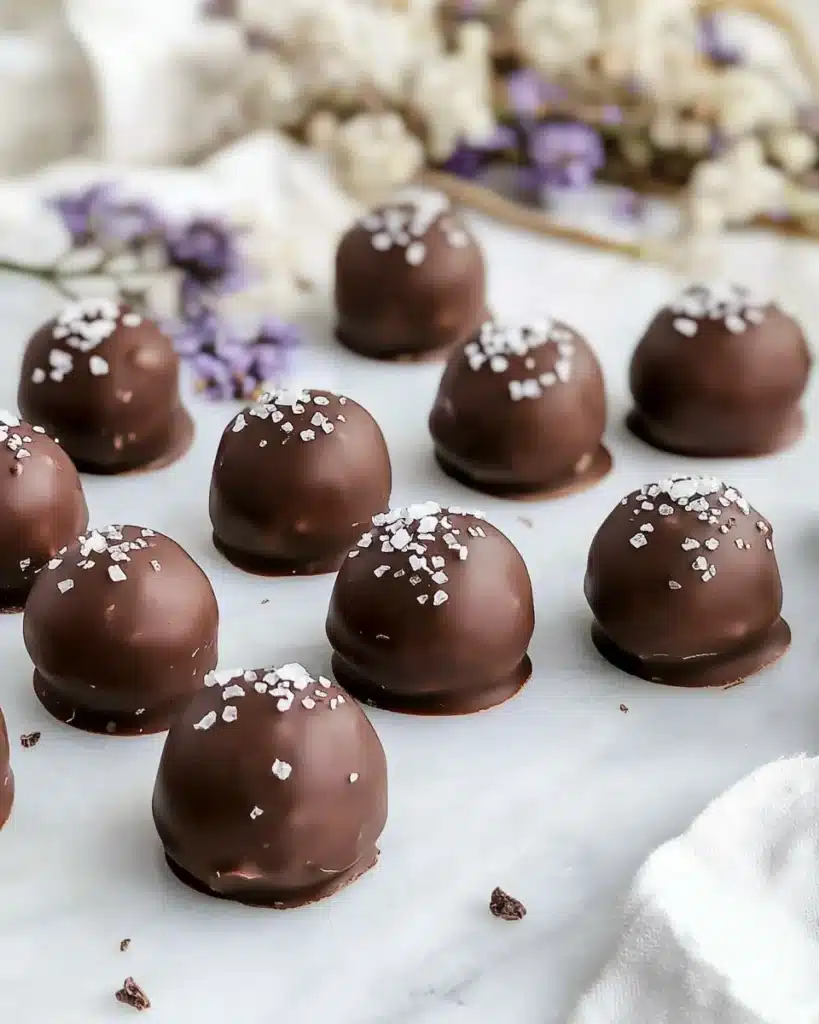 Date Chocolate Fudge Truffles with Sea Salt Recipe