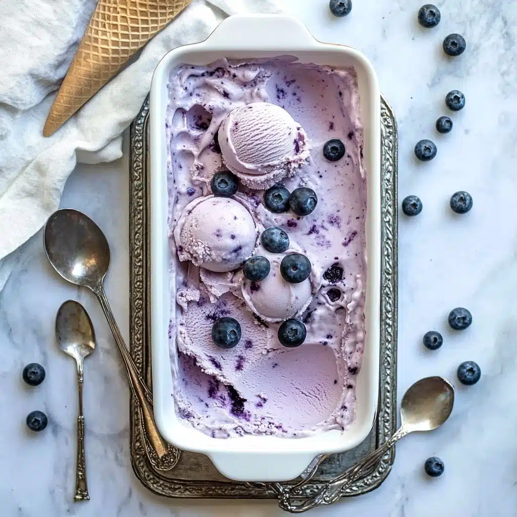 Blueberry Ice Cream with Fresh Blueberries (No Egg) Recipe - Recipe Image