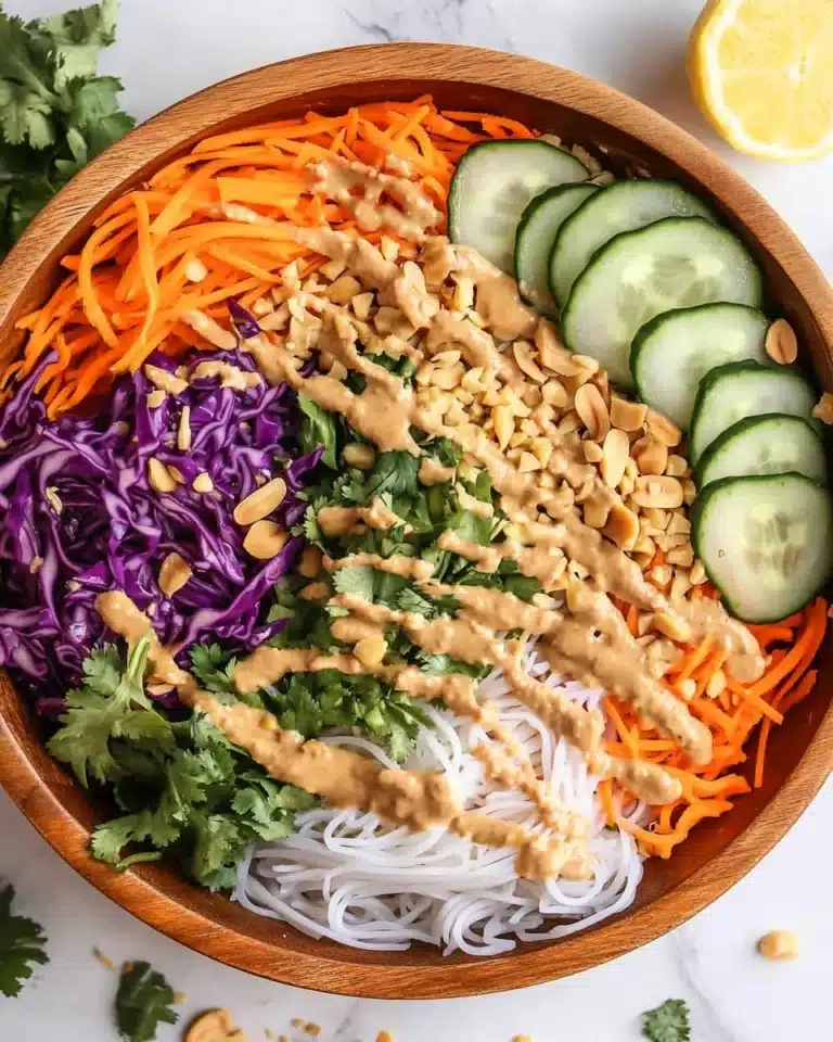 Spring Roll Salad with Peanut Sauce Recipe