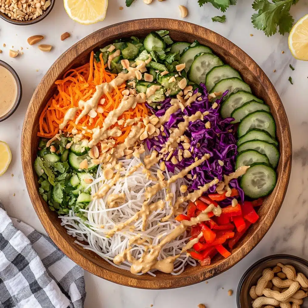 Spring Roll Salad with Peanut Sauce Recipe - Recipe Image