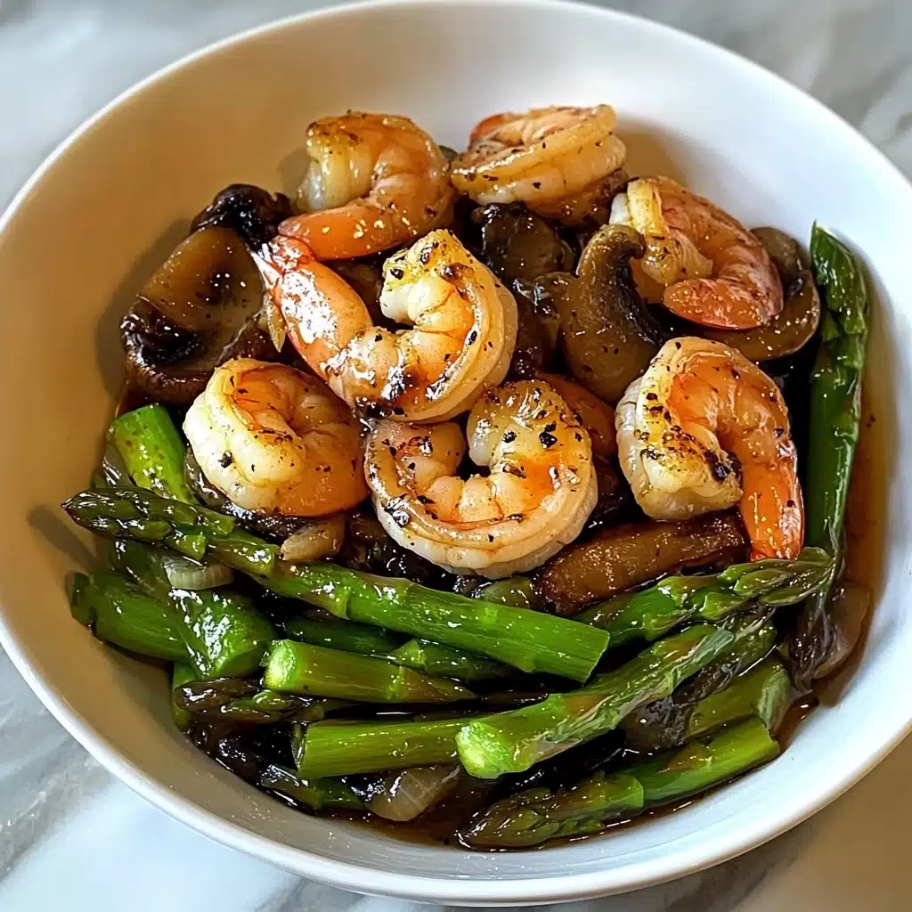 Shrimp and Asparagus Stir-Fry with Mushrooms Recipe - Recipe Image
