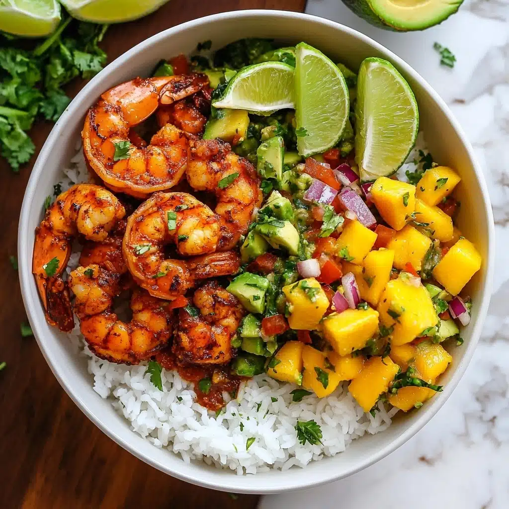 Chili Lime Shrimp Bowls with Mango-Avocado Salsa Recipe - Recipe Image