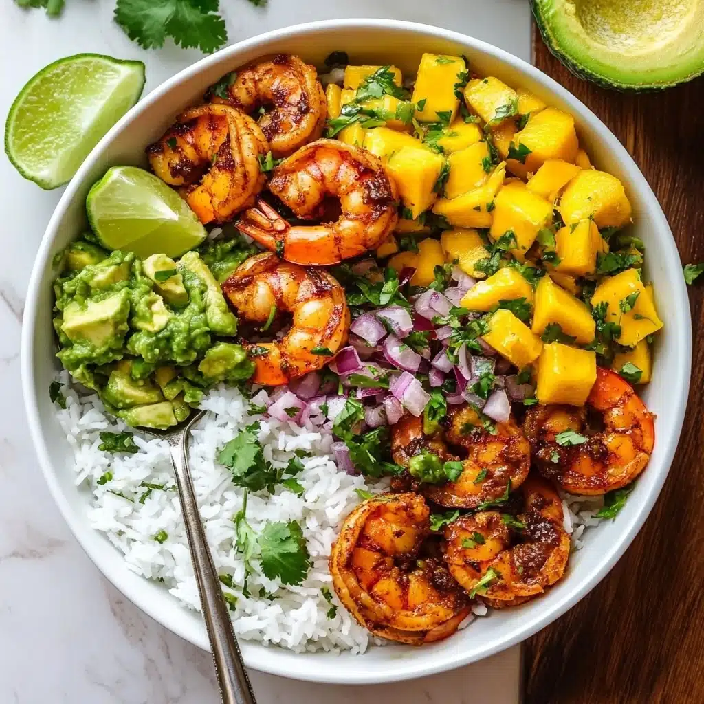 Chili Lime Shrimp Bowls with Mango-Avocado Salsa Recipe - Recipe Image
