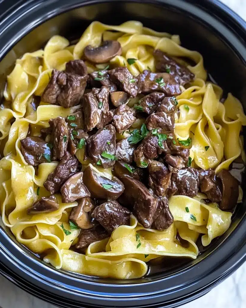 Slow Cooker Beef and Noodles Recipe