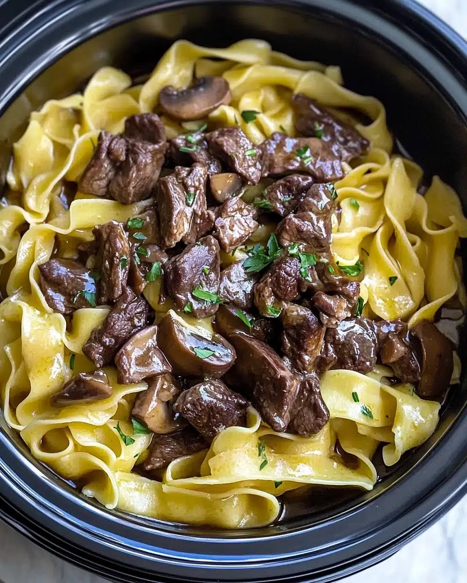 Slow Cooker Beef and Noodles Recipe