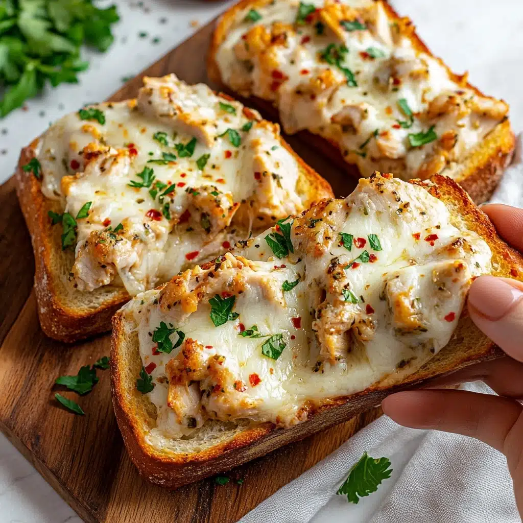 The Viral Chicken Alfredo Garlic Bread Recipe - Recipe Image