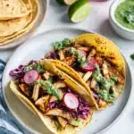 Grilled Chicken Tacos with Avocado-Lime Blender Sauce Recipe