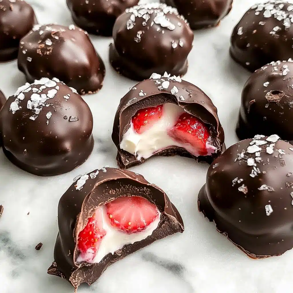 Chocolate Covered Strawberry Yogurt Bites Recipe - Recipe Image