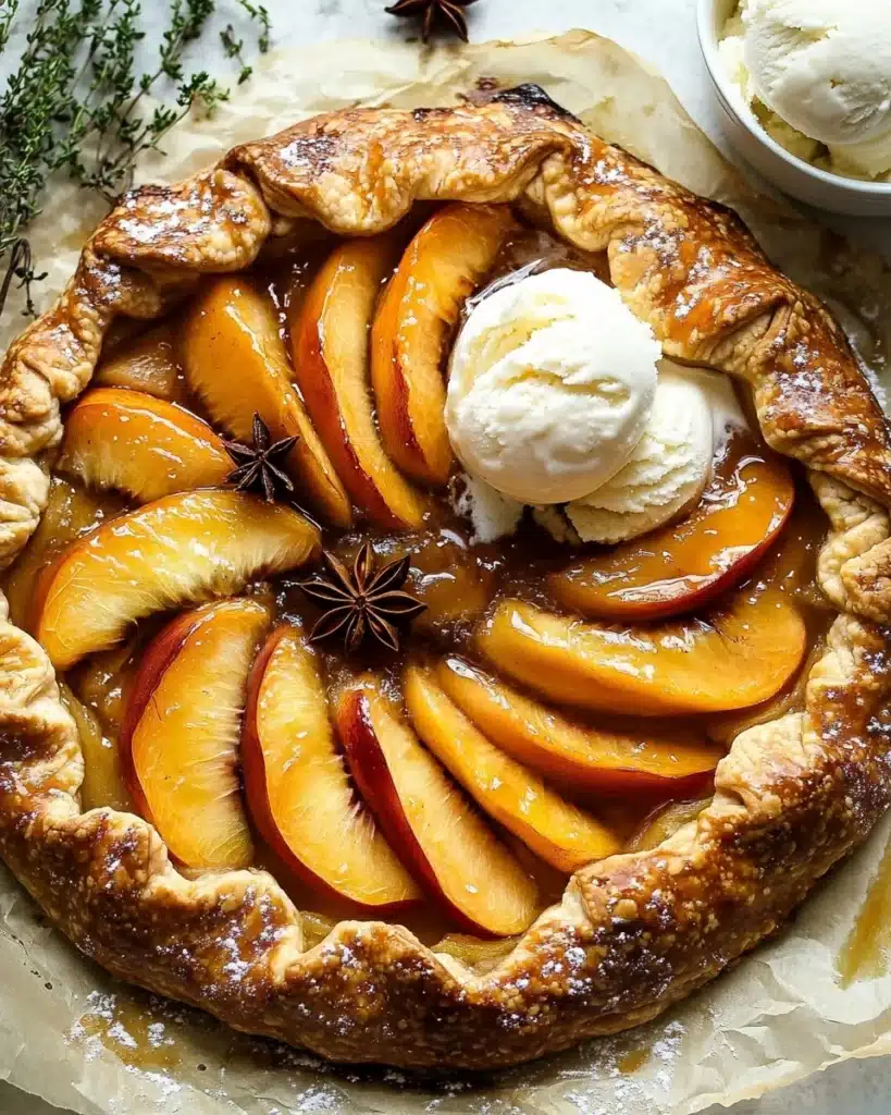 Peach Galette with Puff Pastry Recipe