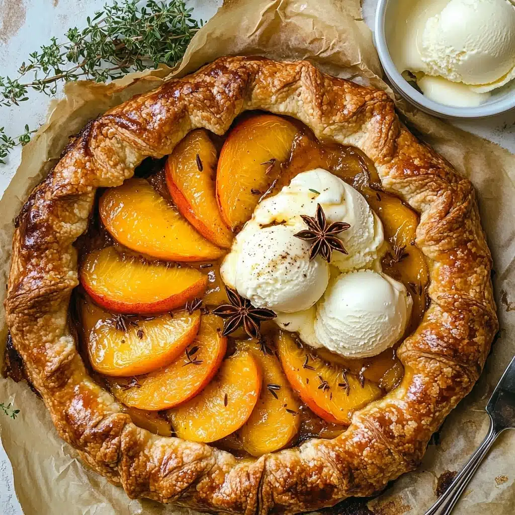 Peach Galette with Puff Pastry Recipe - Recipe Image