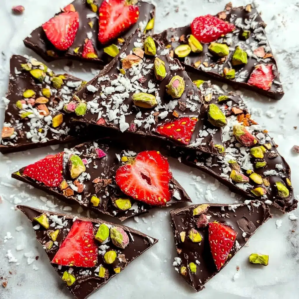 Strawberry Chocolate Bark Recipe - Recipe Image
