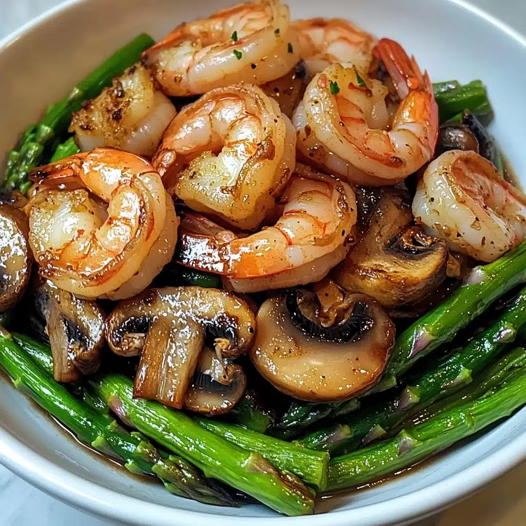 Shrimp and Asparagus Stir-Fry with Mushrooms Recipe - Recipe Image