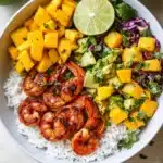 Chili Lime Shrimp Bowls with Mango-Avocado Salsa Recipe