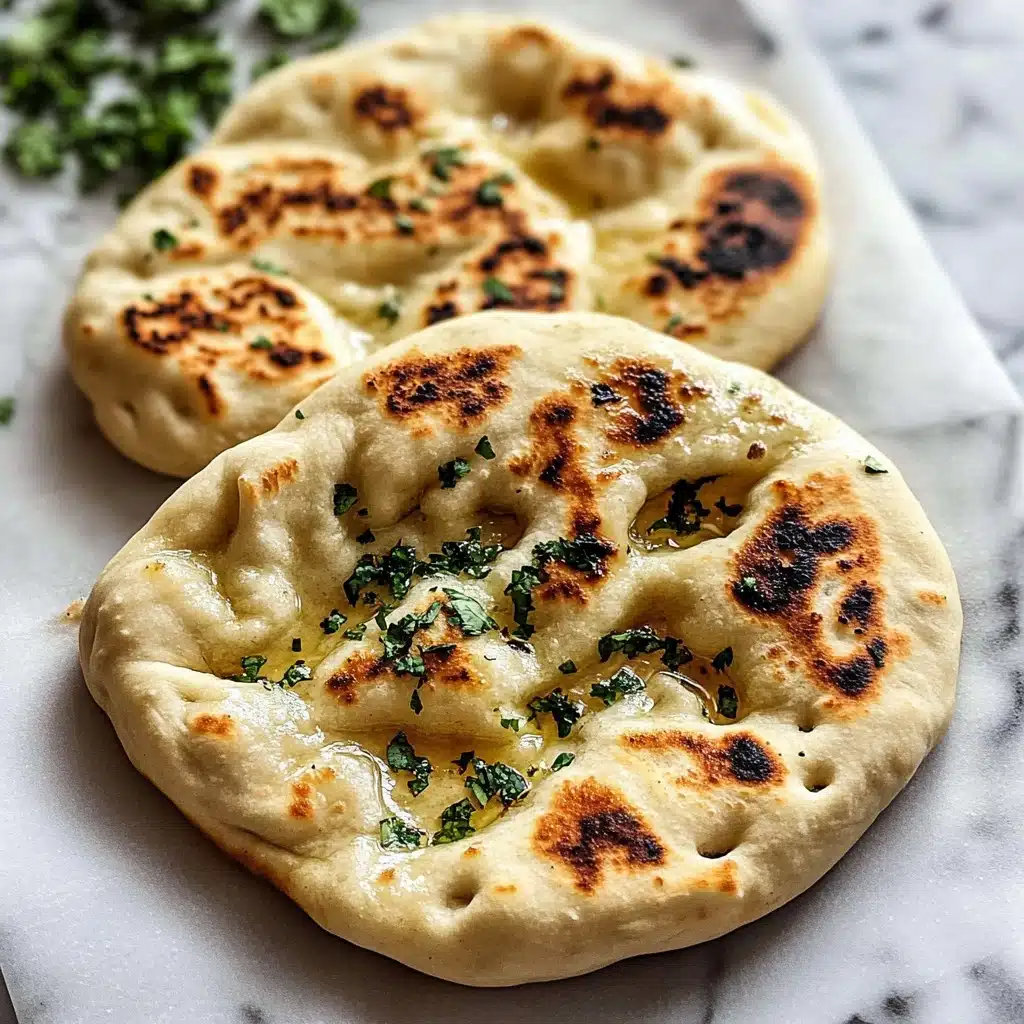 The Best Easy Garlic Naan Bread Recipe - Recipe Image