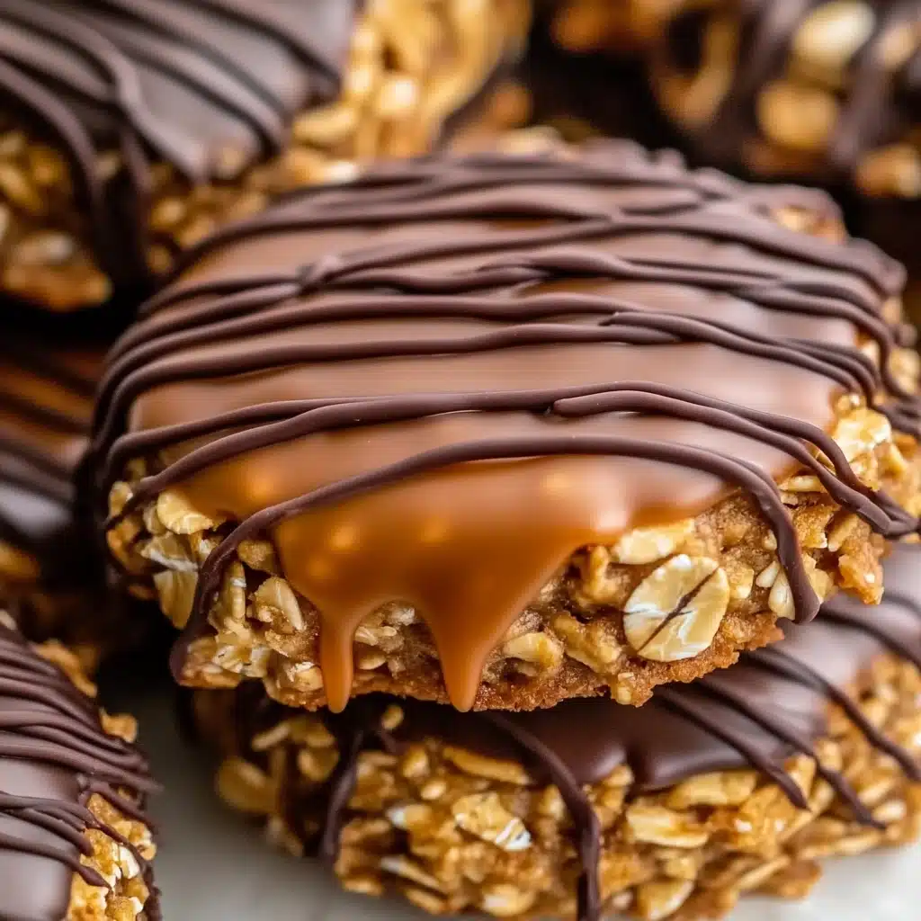 Peanut Butter Chocolate Caramel Cookies Recipe - Recipe Image