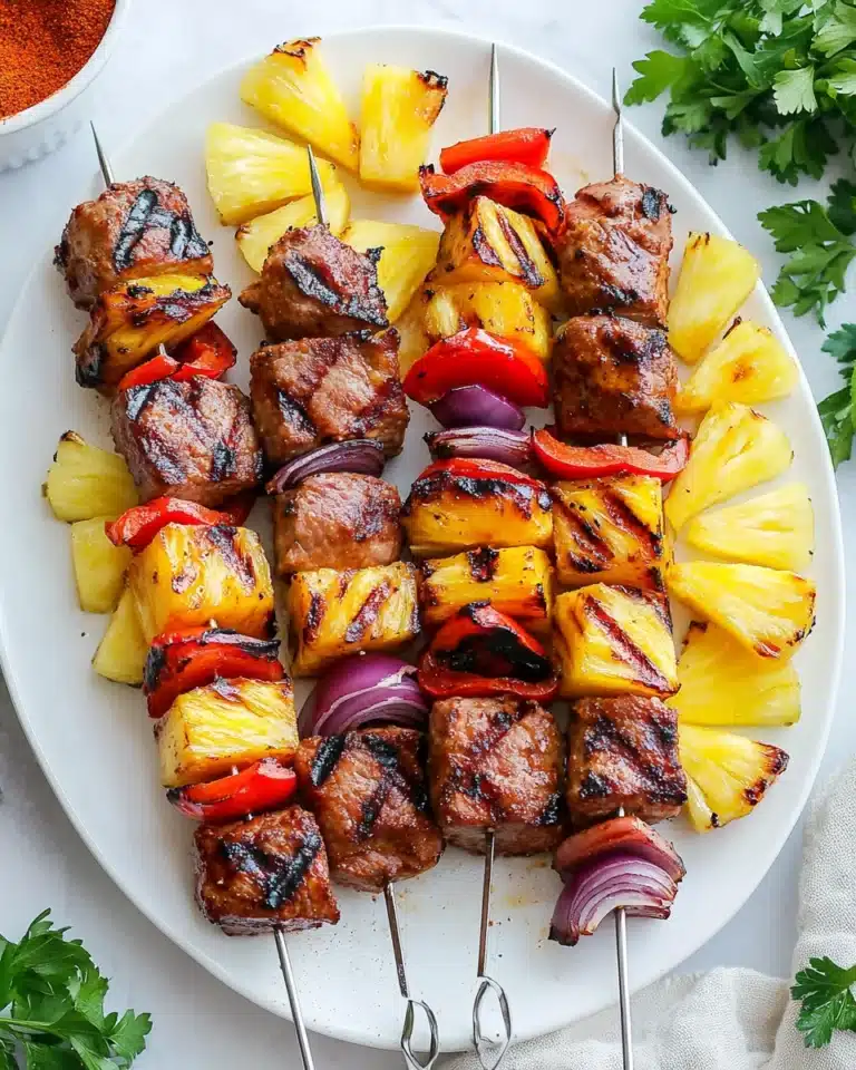 Hawaiian Chicken Chili Kabobs Recipe