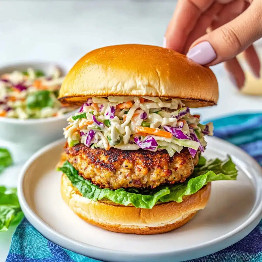 BBQ Turkey Burgers with Slaw Recipe - Recipe Image