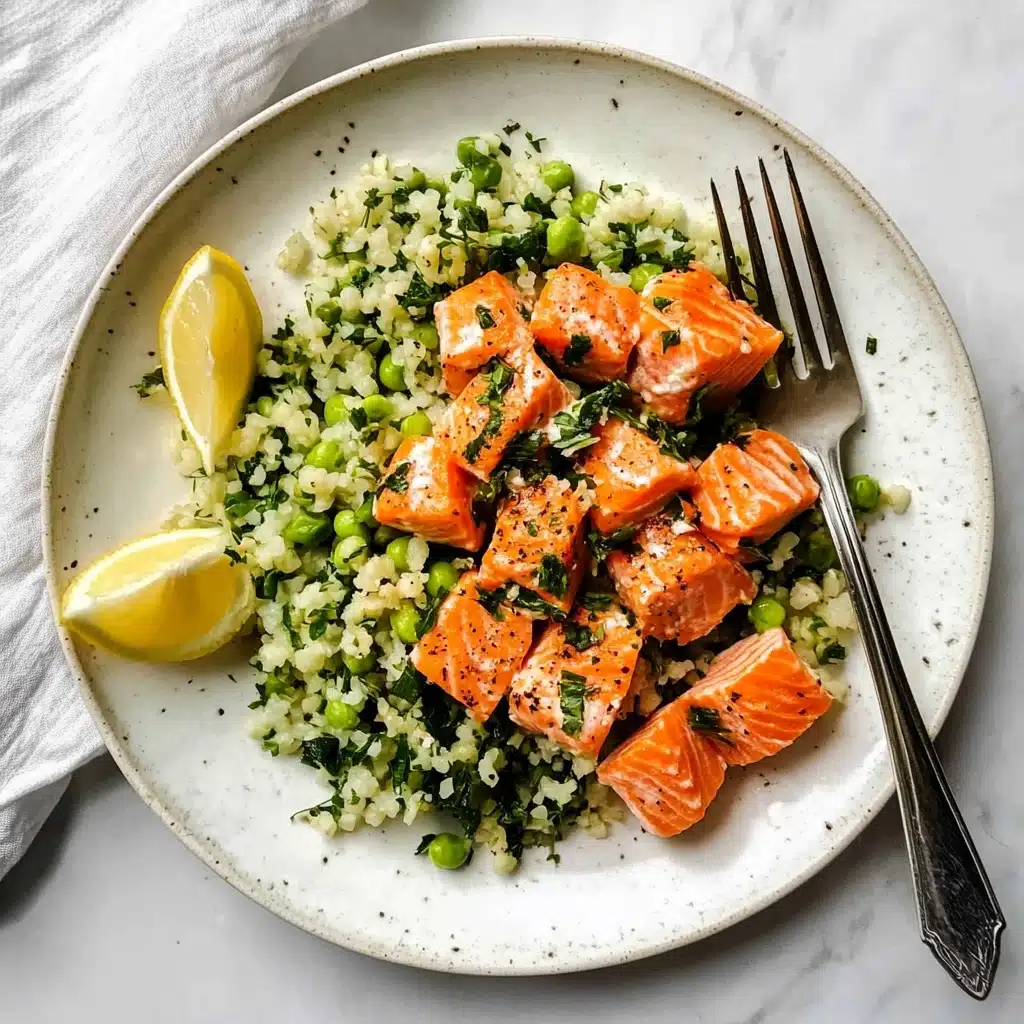 Air Fryer Salmon Bites (Lemon Garlic Butter) Recipe - Recipe Image