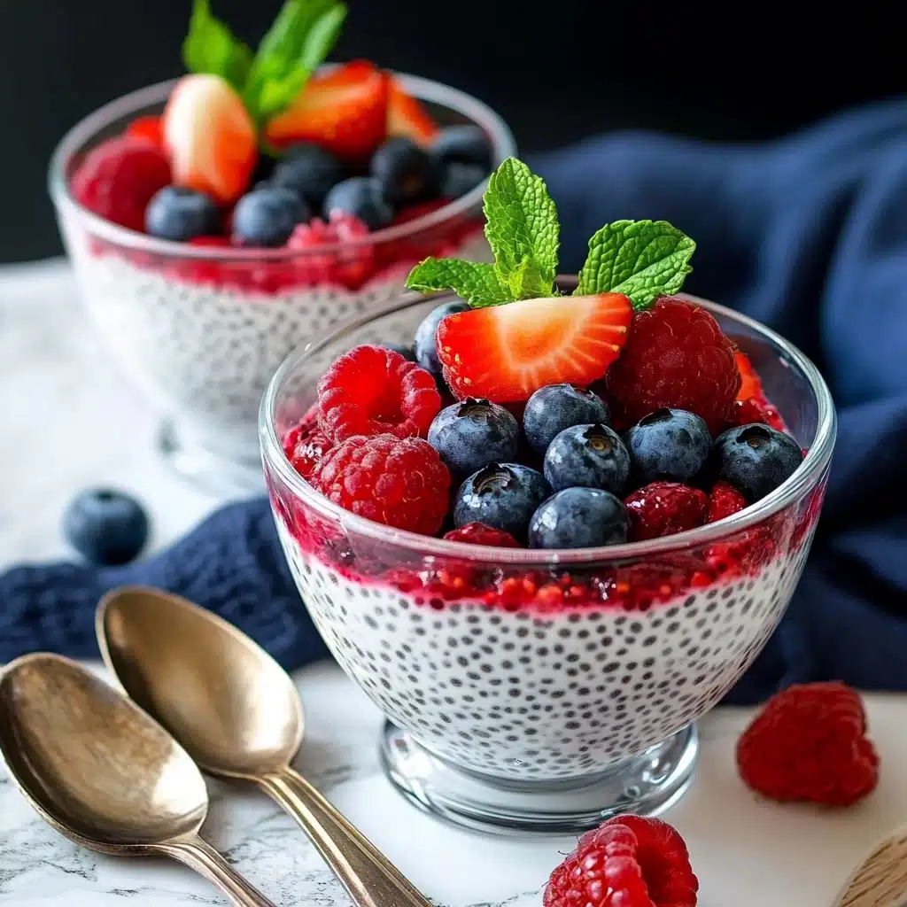 Chia Parfaits with Greek Yogurt and Summer Berries Recipe - Recipe Image