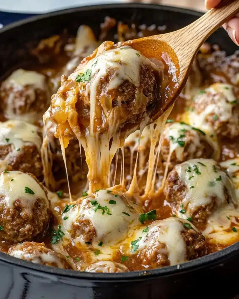 Crockpot French Onion Meatballs Recipe