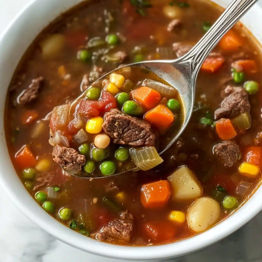 Slow Cooker Vegetable Beef Soup Recipe - Recipe Image