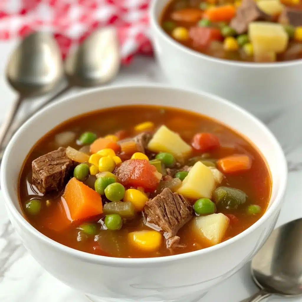Slow Cooker Vegetable Beef Soup Recipe - Recipe Image